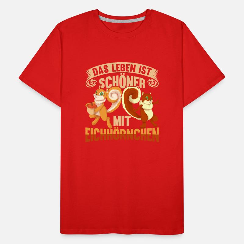 Waldbewohner Wald Tier Geschenk Eichhörnchen Männer Premium Bio T-Shirt