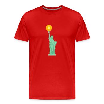 Altcoin Traders - T-shirt bio Premium Homme - rouge - Devant - Damien (186cm)