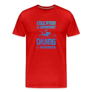 ausbildung tauchen - Männer Premium Bio T-Shirt - Rot - Vorne - Damien (186cm)