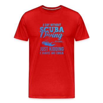 Tauchen scuba diving - Männer Premium Bio T-Shirt - Rot - Vorne - Damien (186cm)