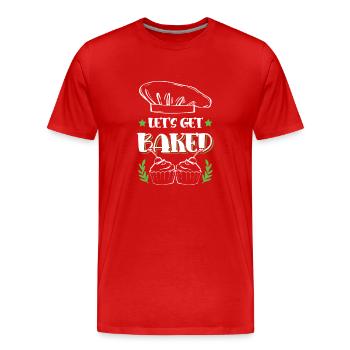 Laissez-vous cuire au four - T-shirt bio Premium Homme - rouge - Devant - Damien (186cm)