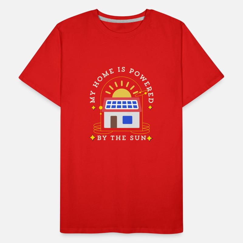 Mein Zuhause wird von der Sonne angetrieben Männer Premium Bio T-Shirt