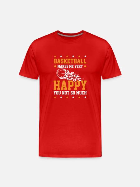 Basketball Happy - Men's Premium Organic T-Shirt - red