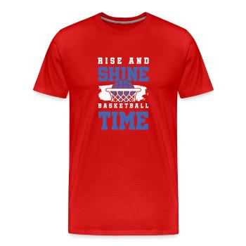 shine basketball - Männer Premium Bio T-Shirt - Rot - Vorne - Damien (186cm)
