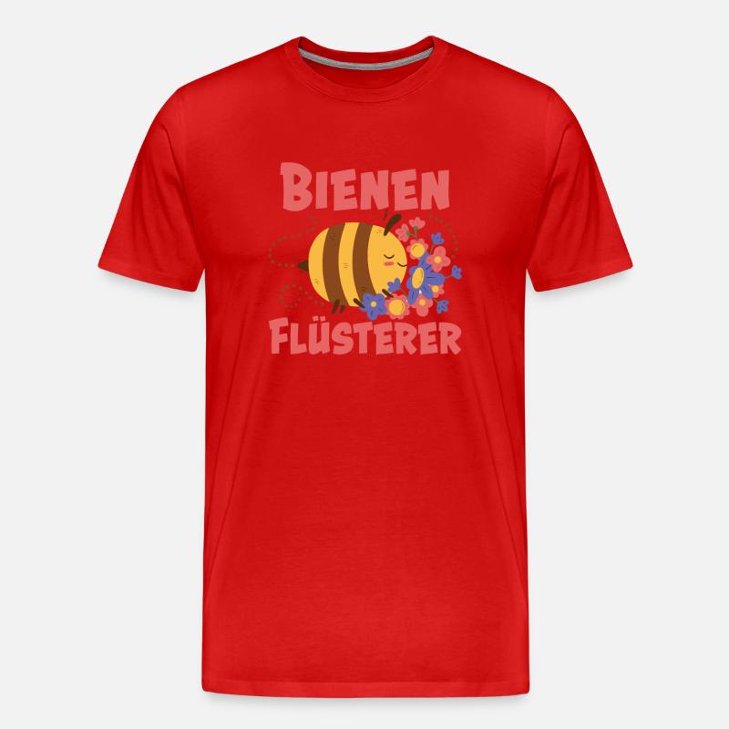 Bienen Flüsterer - Männer Premium Bio T-Shirt - Rot