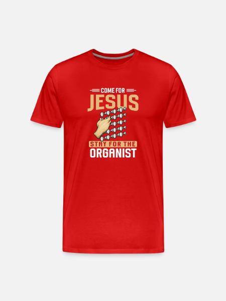 Organist: Organist, Kyrkoorganist, Orgel - Organic T-shirt Ekologisk premium-T-shirt herr - röd