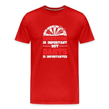 Fléchettes éducatives - T-shirt bio Premium Homme - rouge - Devant - Damien (186cm)