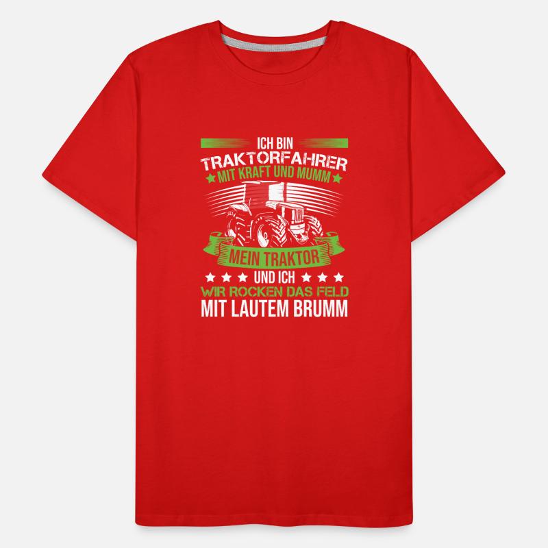 Ich bin Traktorfahrer Männer Premium Bio T-Shirt