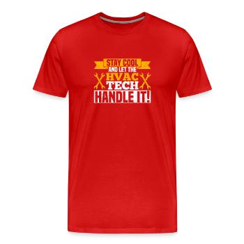 Hlk Techniker Design Für Einen Hlk Lüftungstechnik - Men's Premium Organic T-Shirt - red - Front - Damien (186cm)