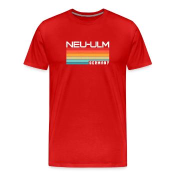 Neu Ulmerin Neu Ulmer Neu Ulm - Männer Premium Bio T-Shirt - Rot - Vorne - Damien (186cm)