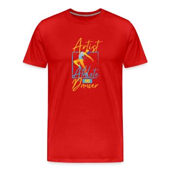 Balletttänzer | Ballettlehrer | Ballerina - Männer Premium Bio T-Shirt - Rot - Vorne - Damien (186cm)
