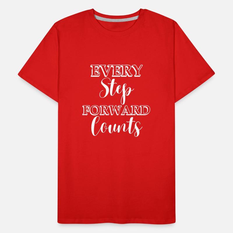 Every step forward counts Men's Premium Organic T-Shirt