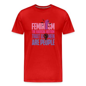 Feminist Feminism The Radical - Men's Premium Organic T-Shirt - red - Front - Damien (186cm)