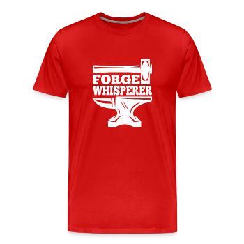 Blacksmithing Forge Whisperer Gift Idea - Men's Premium Organic T-Shirt - red - Front - Damien (186cm)