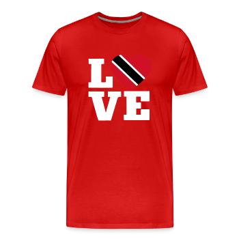 Drapeau de Trinité-et-Tobago - T-shirt bio Premium Homme - rouge - Devant - Damien (186cm)