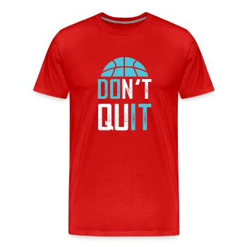 basketball cooler spruch - Männer Premium Bio T-Shirt - Rot - Vorne - Damien (186cm)