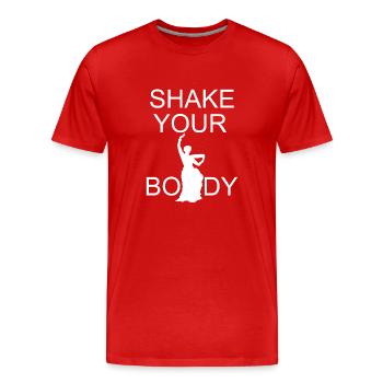 Shake your Body Bauchtanz - Männer Premium Bio T-Shirt - Rot - Vorne - Damien (186cm)
