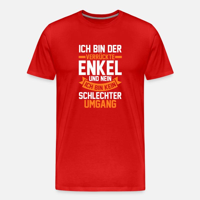 Enkel - Männer Premium Bio T-Shirt - Rot