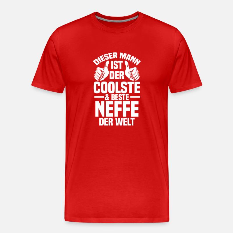 Neffe - Männer Premium Bio T-Shirt - Rot