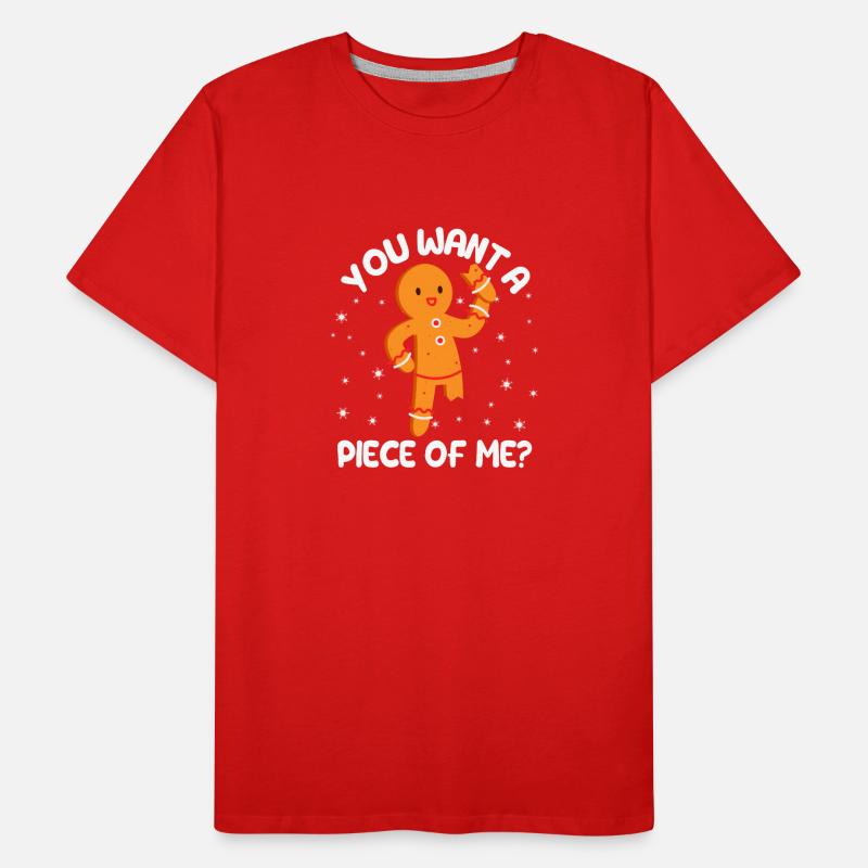 Du willst ein Stück von mir? Weihnachtsplätzchen Männer Premium Bio T-Shirt