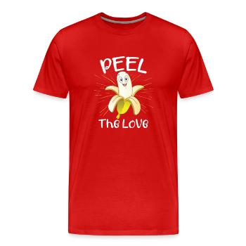 Banane - T-shirt bio Premium Homme - rouge - Devant - Damien (186cm)