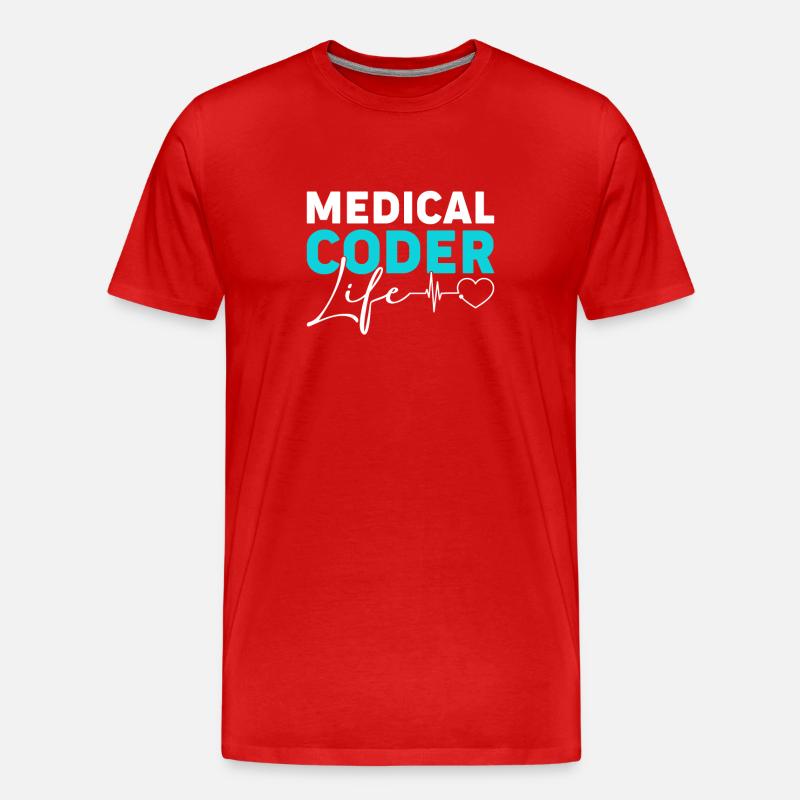 Codage médical Codeurs médicaux - T-shirt bio Premium Homme - rouge