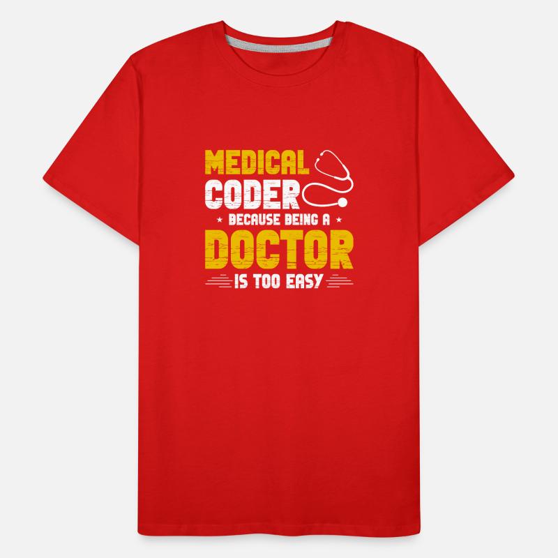 Codage médical Codeurs médicaux T-shirt bio Premium Homme