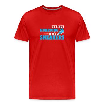 Shoe Collector Sneaker Collector Sneakerhead - Men's Premium Organic T-Shirt - red - Front - Damien (186cm)