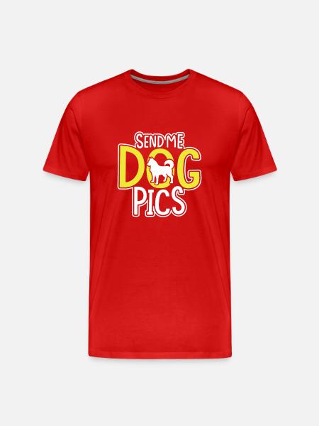 Send me dog pictures - Men's Premium Organic T-Shirt - red