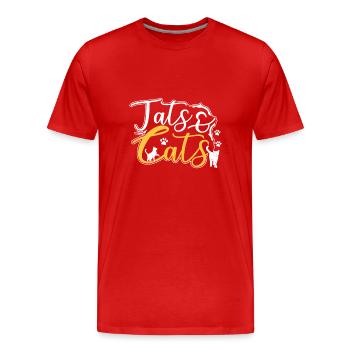 Tats & Chats - T-shirt bio Premium Homme - rouge - Devant - Damien (186cm)