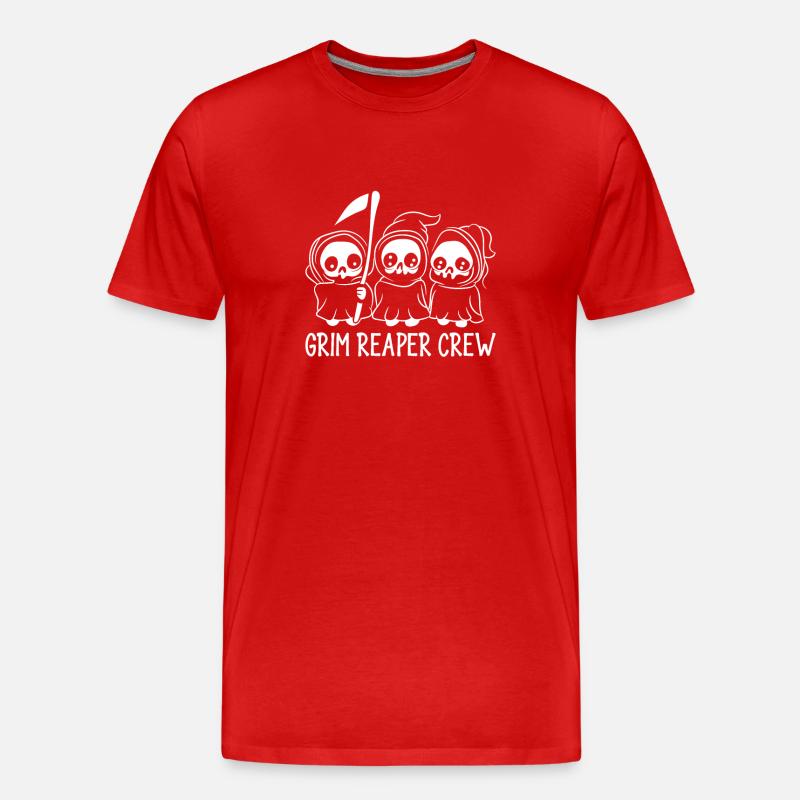 Grim Reaper Crew - Männer Premium Bio T-Shirt - Rot