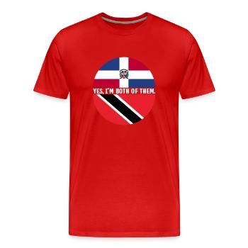 Drapeau de Trinité-et-Tobago - T-shirt bio Premium Homme - rouge - Devant - Damien (186cm)