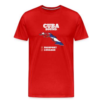 Cuba Bound Country Travel Cuban Flag Vacation - Männer Premium Bio T-Shirt - Rot - Vorne - Damien (186cm)