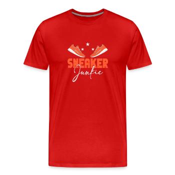 Shoe Collector Sneaker Collector Sneakerhead - Men's Premium Organic T-Shirt - red - Front - Damien (186cm)