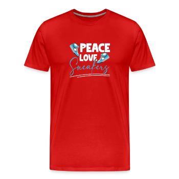 Shoe Collector Sneaker Collector Sneakerhead - Men's Premium Organic T-Shirt - red - Front - Damien (186cm)