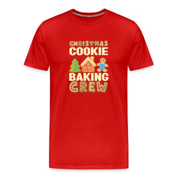Weihnachtsplätzchenbacken Crew Traditioneller - Männer Premium Bio T-Shirt - Rot - Vorne - Damien (186cm)