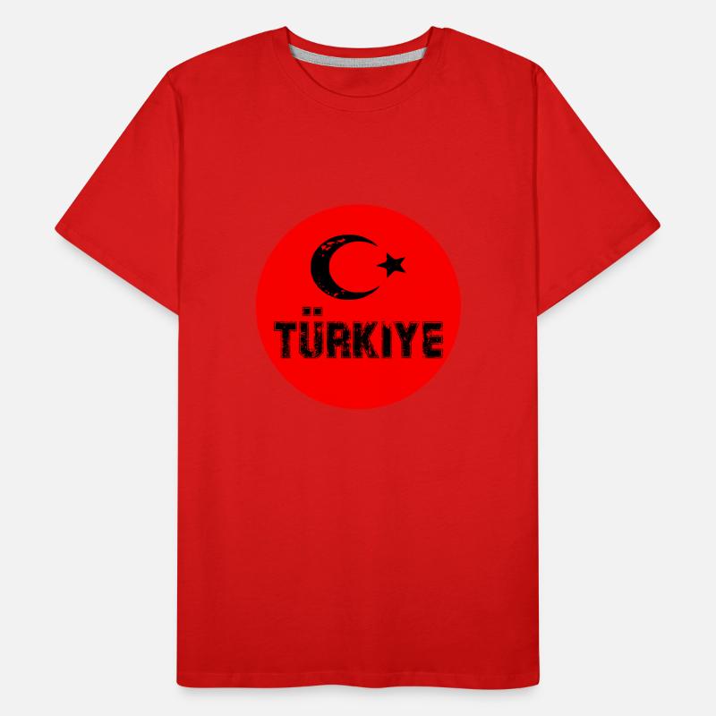 Türkiye symbole drapeau drapeau de dinde T-shirt bio Premium Homme