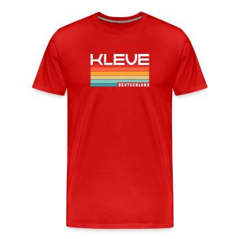 Kleverin Klever Kleve - T-shirt bio Premium Homme - rouge - Devant - Damien (186cm)