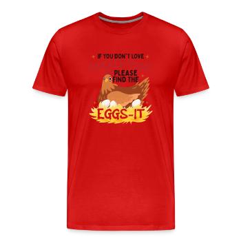 Chicken Tacks Amateur de volaille - T-shirt bio Premium Homme - rouge - Devant - Damien (186cm)