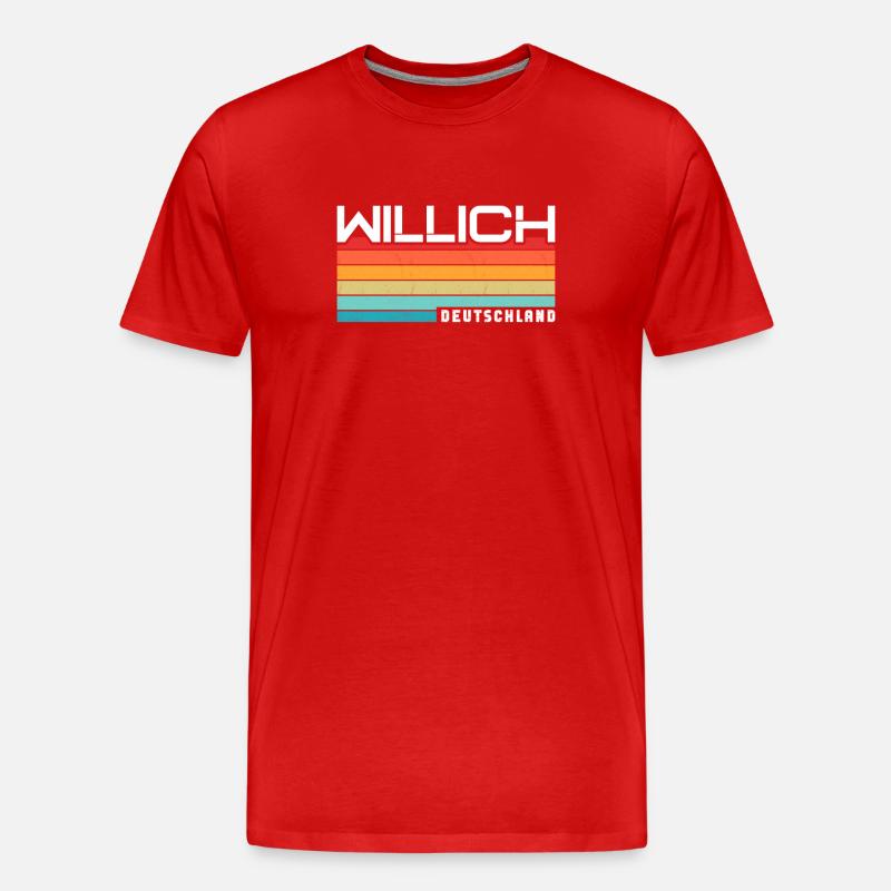 Willicherin Willicher Willich - Männer Premium Bio T-Shirt - Rot