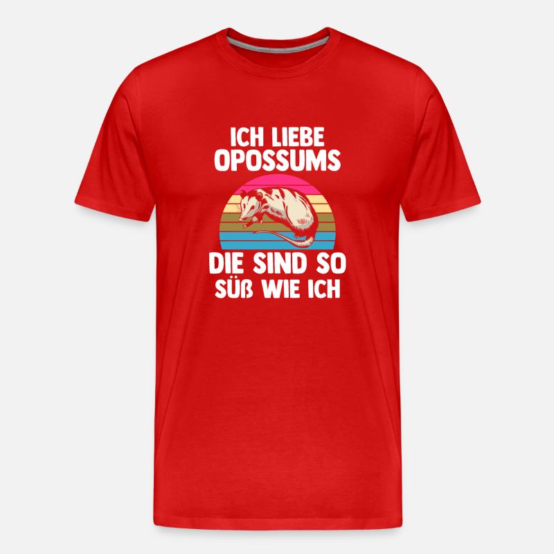 Opossum - Männer Premium Bio T-Shirt - Rot