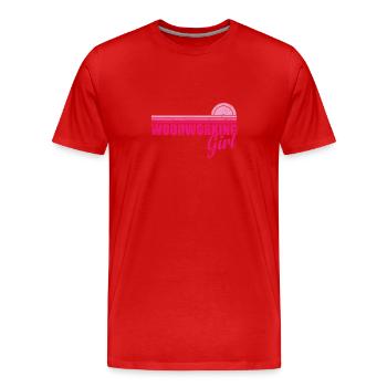 Travailleuse du bois Travailleuse forestière - T-shirt bio Premium Homme - rouge - Devant - Damien (186cm)