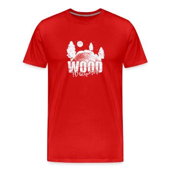 Travailleur forestier Travailleur forestier - T-shirt bio Premium Homme - rouge - Devant - Damien (186cm)