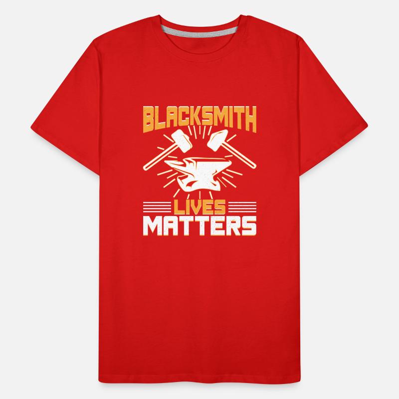 Blacksmith Lives Matters Metalsmith Gift Idea Männer Premium Bio T-Shirt