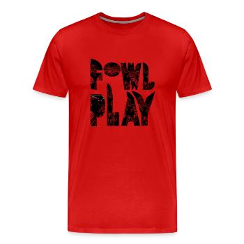 VÖGEL SPIELEN - Männer Premium Bio T-Shirt - Rot - Vorne - Damien (186cm)