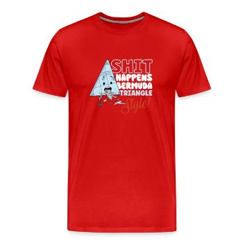Mysterious enforced disappearances in the Bermuda Triangle - Men's Premium Organic T-Shirt - red - Front - Damien (186cm)
