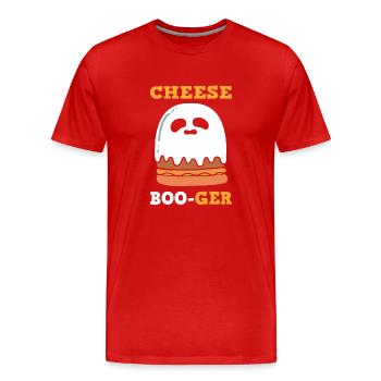 Lustiger Käse Burger Grillkoch - Männer Premium Bio T-Shirt - Rot - Vorne - Damien (186cm)