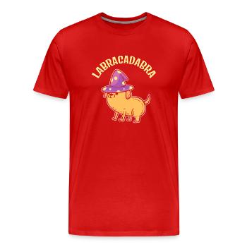 Labracadabra Zauberer - Männer Premium Bio T-Shirt - Rot - Vorne - Damien (186cm)