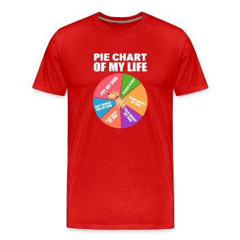 Hundememe Service Dog Trainer - Männer Premium Bio T-Shirt - Rot - Vorne - Damien (186cm)