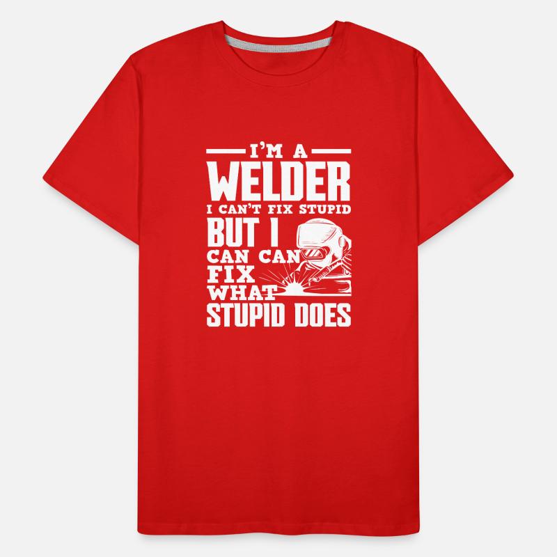 Ich bin Ein Schweißer Schweißen Männer Premium Bio T-Shirt